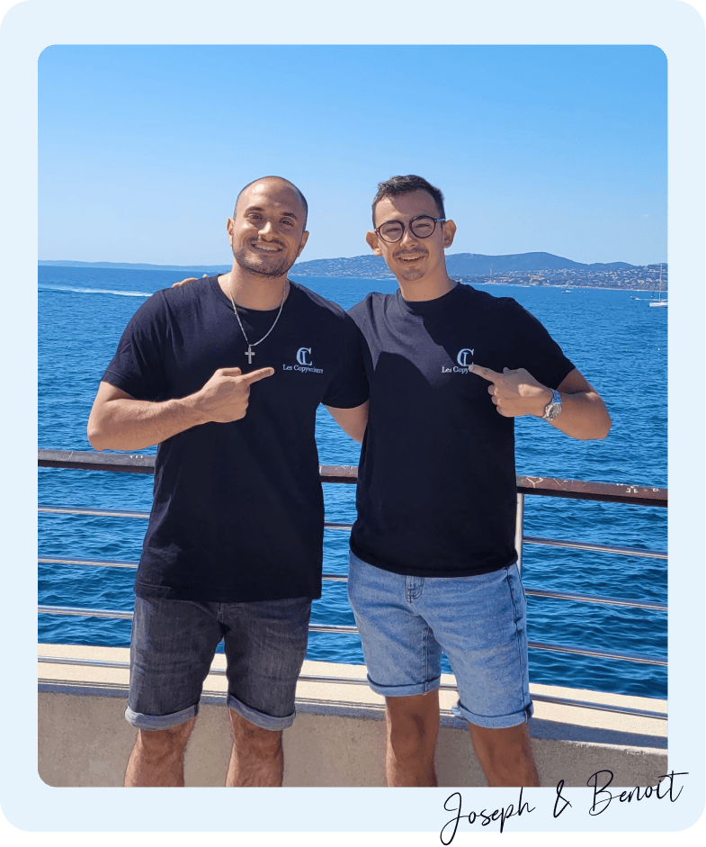 Joseph et Benoit, fondateurs de Les Copywriters